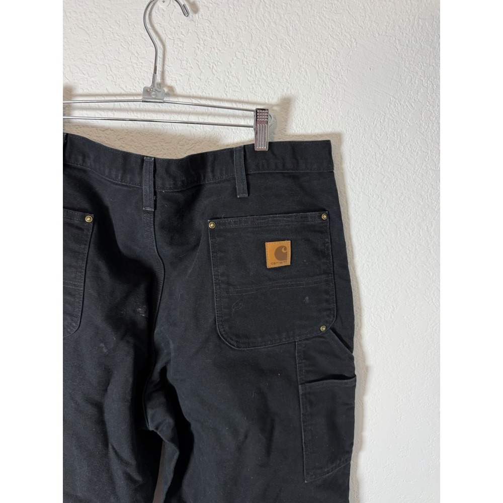 Carhartt Double Knee Carpenter Pants B136 BLK Size 40x30 Original Fit - Picture 6 of 8